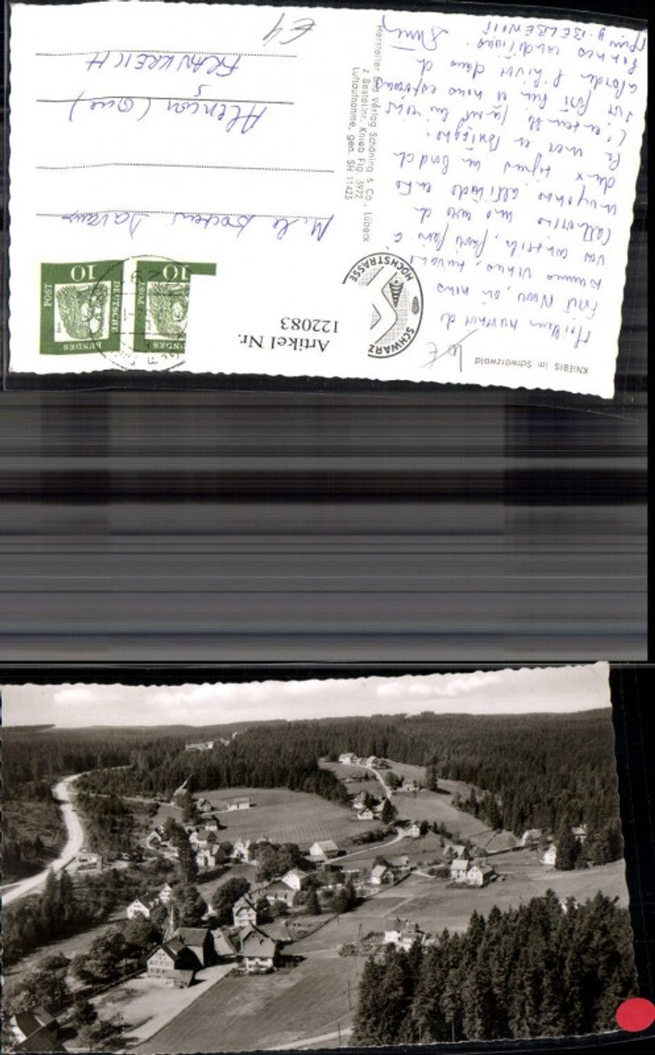 122083,Kniebis i. Schwarzwald 1962 Luftbild