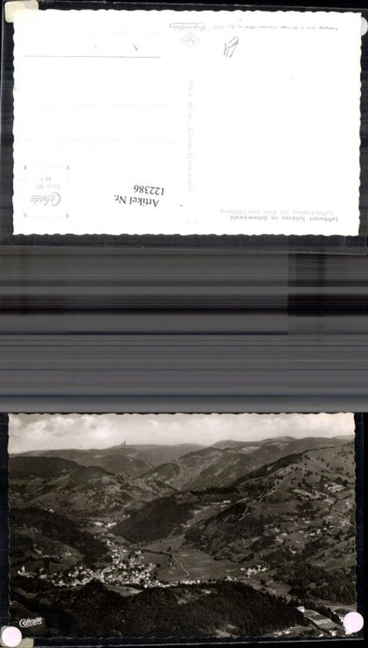 122386, Schönau in the Black Forest, aerial view with a view towards the Feldberg