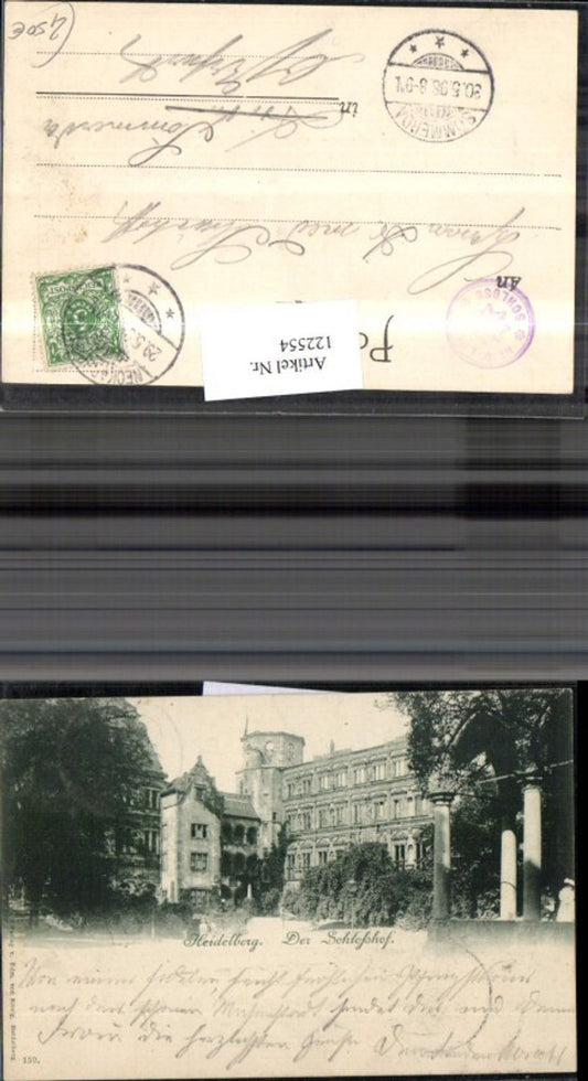 122554,Heidelberg Schloßhof 1898