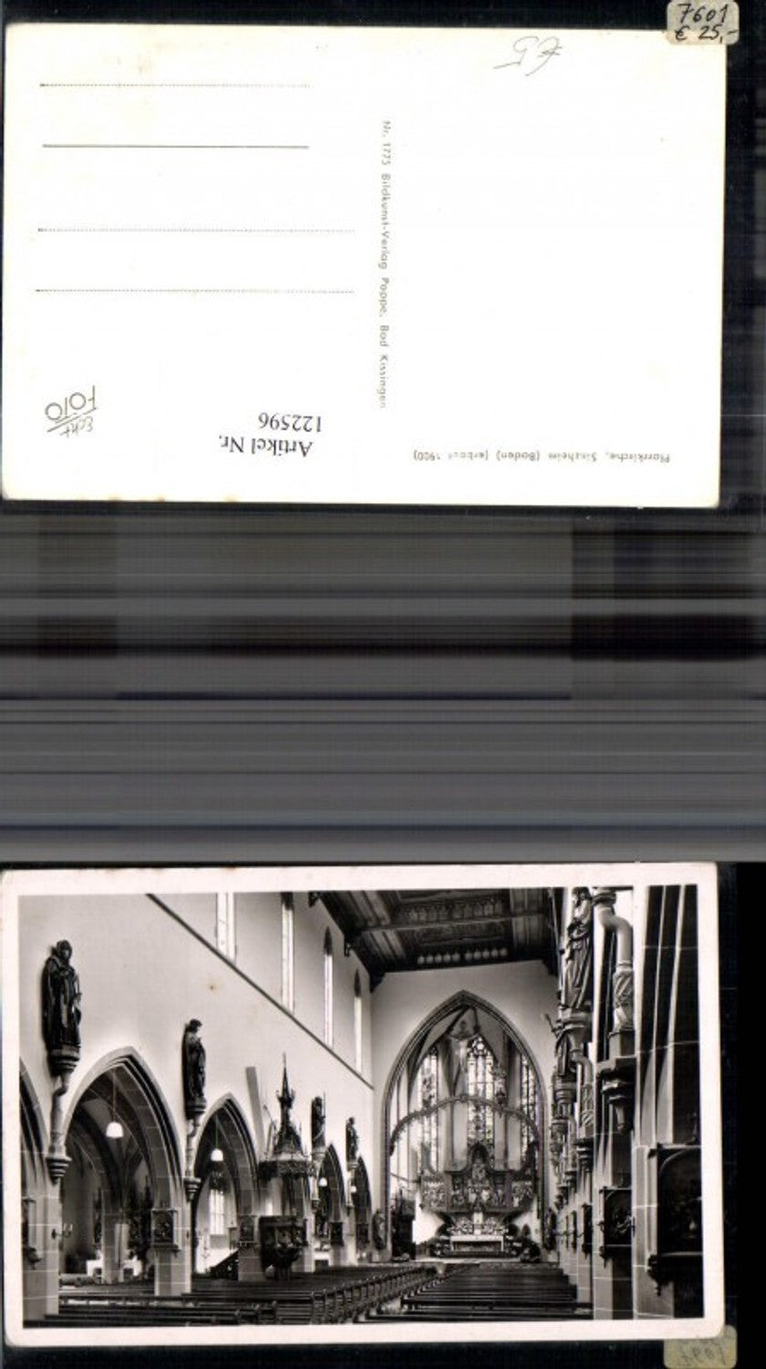 122596,Sinzheim Baden Pfarrkirche Innenansicht Altar