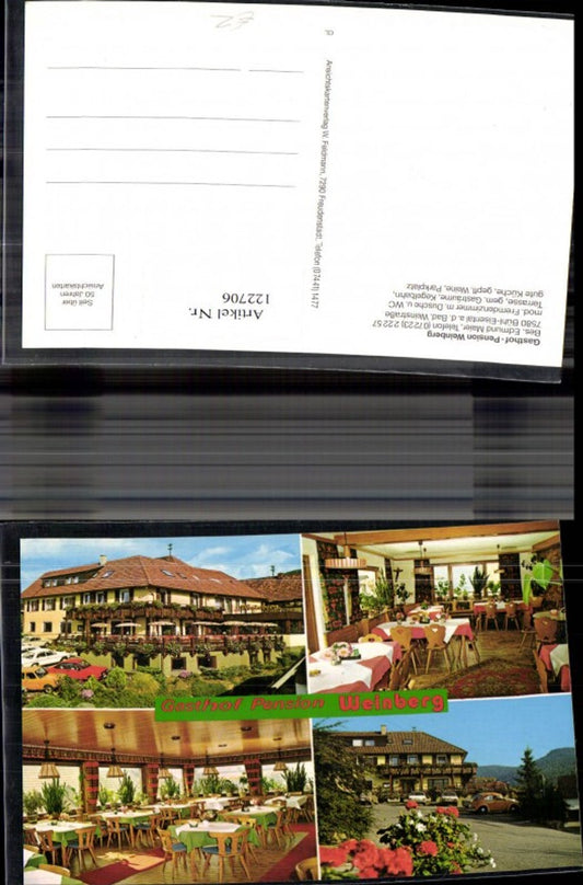 122706,Gasthof Pension Weinberg Bühl-Eisental a. d. Bad. Weinstraße Bes. Edmund Maier MehrbildAk
