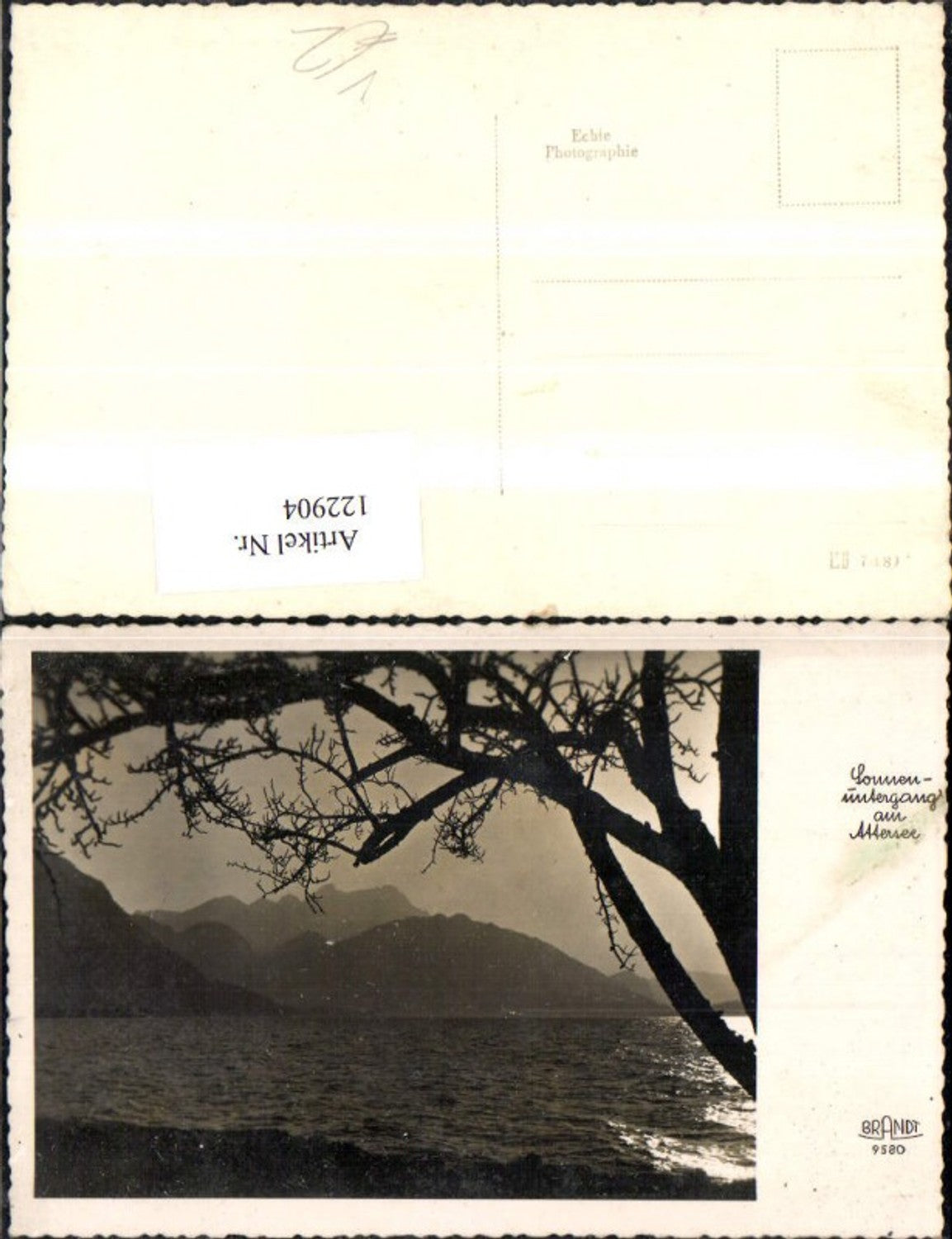 122904,Sonnenuntergang a. Attersee pub Brandt 9580