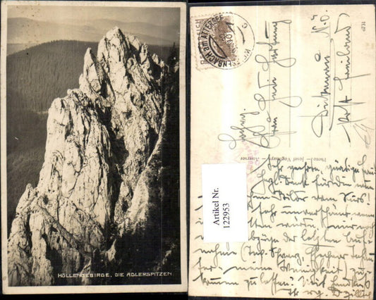 122953,Höllengebirge Adlerspitze Steinbach a. Attersee Gipfelansicht