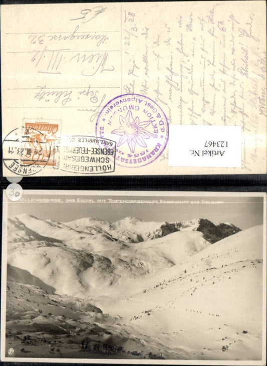 123467,Höllengebirge das Edltal m. Todtengrabengupf Kesselgupf u. Eibgupf Ebensee 1928