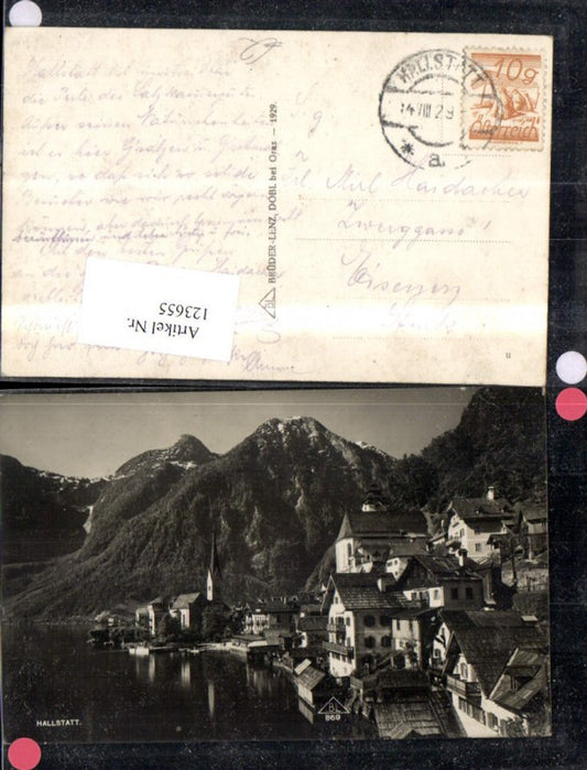 123655,Hallstatt Ansicht 1929