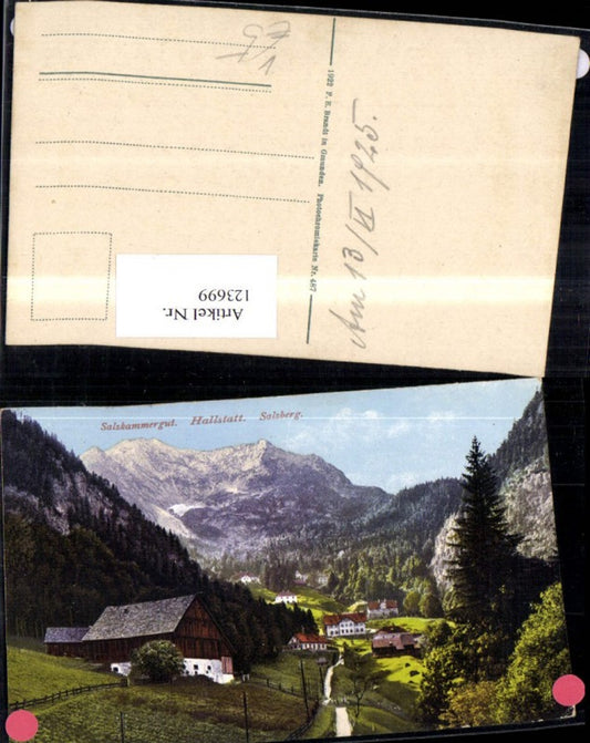 123699,Salzkammergut Hallstatt Salzberg 1925 pub Brandt 487