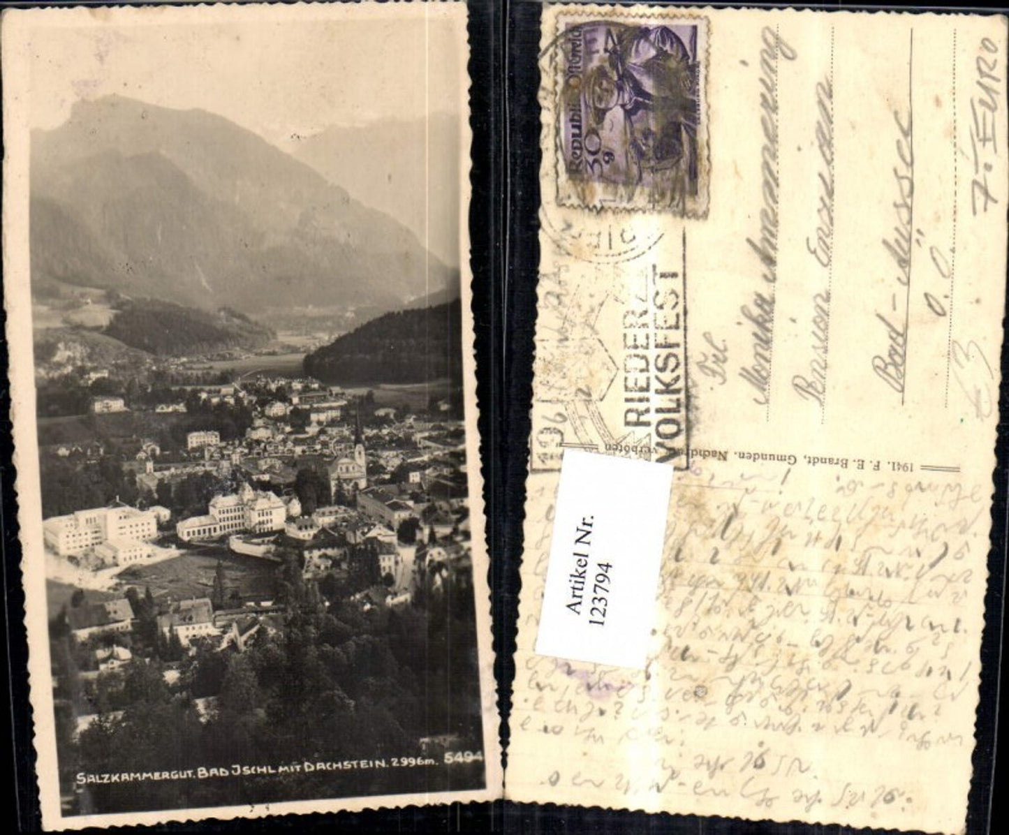 123794,Salzkammergut Bad Ischl m. Dachstein