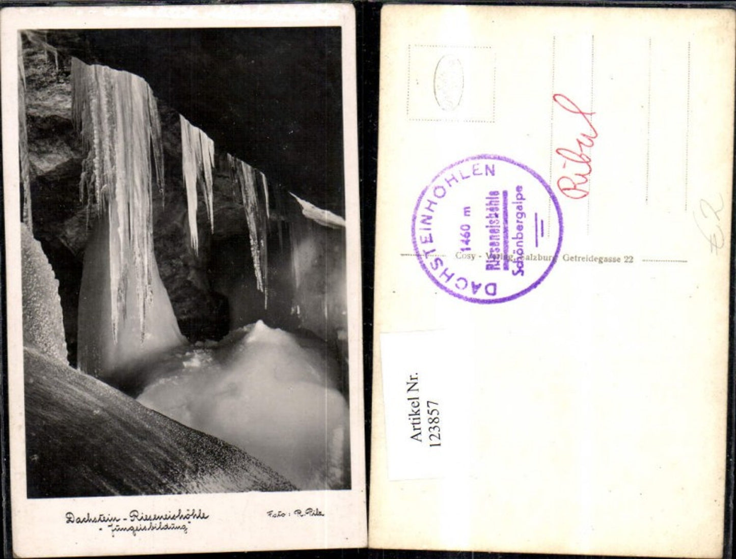 123857,Dachstein Rieseneishöhle Ansicht m. Jungeisbildung