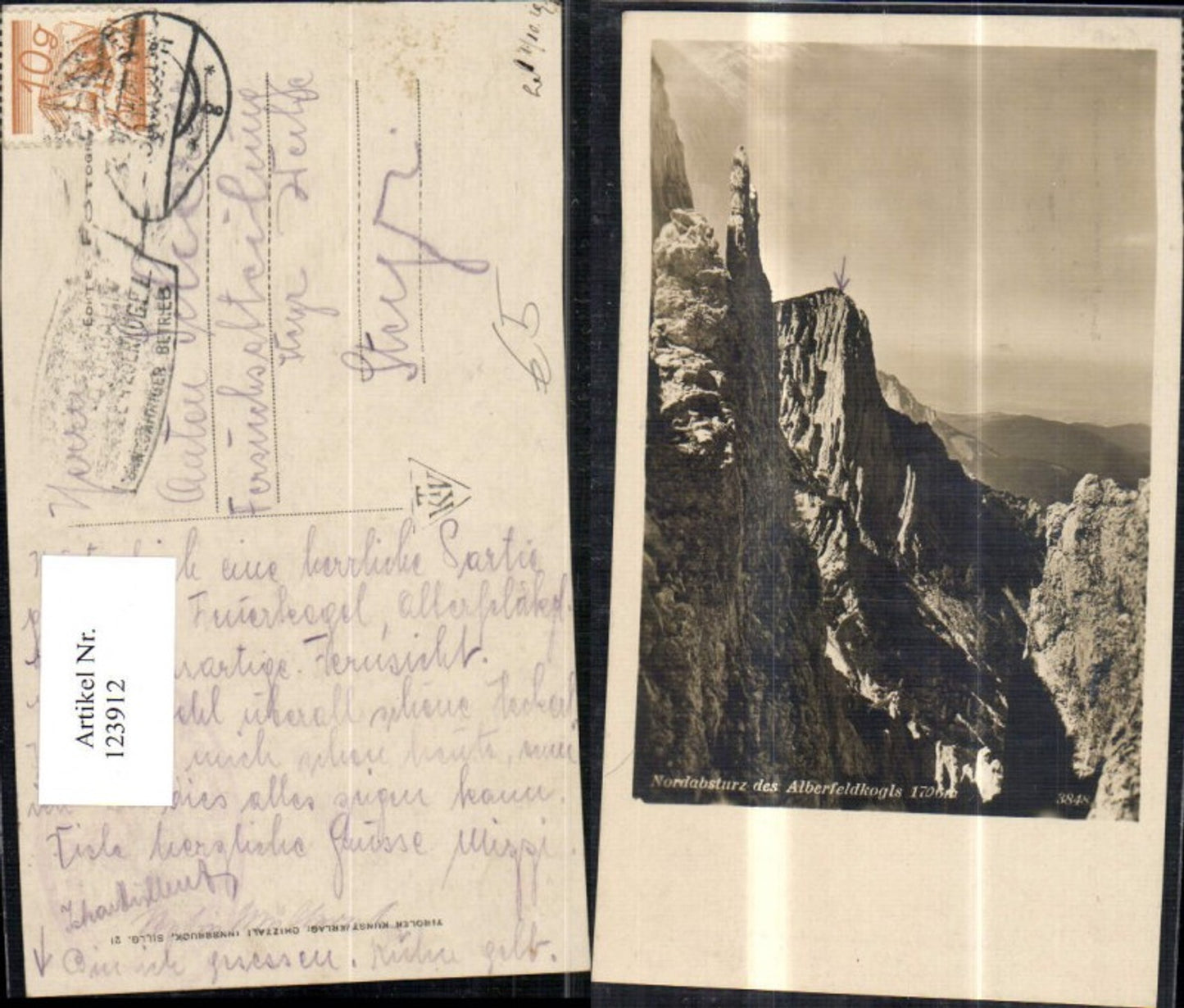 123912,Nordabsturz d. Alberfelderkogls Feuerkogel Höllengebirge Gipfelansicht