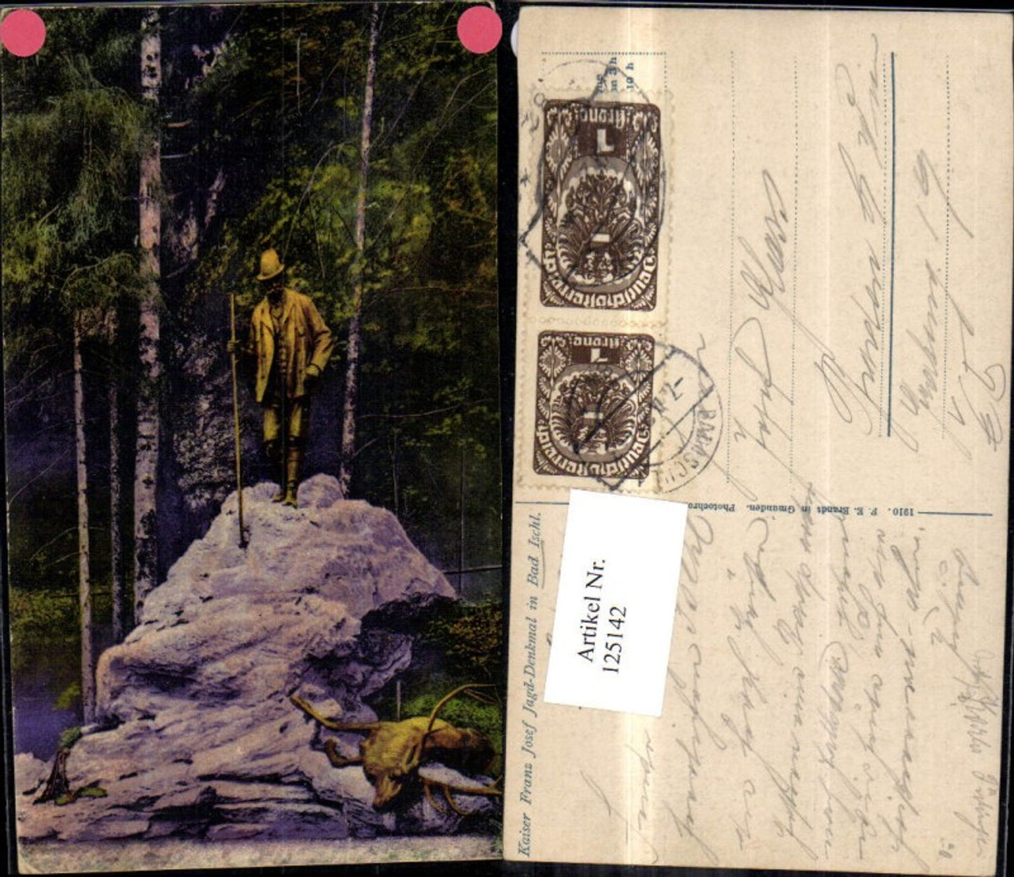 125142,Bad Ischl Kaiser Franz Josef Jagd-Denkmal pub Brandt 550