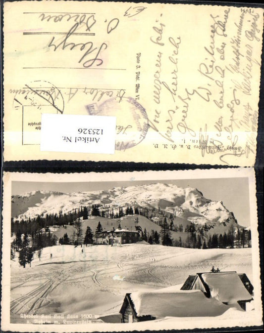 125326,Roßalm m. Lawinenstein Theodor Karl Holl Haus Tauplitzalm