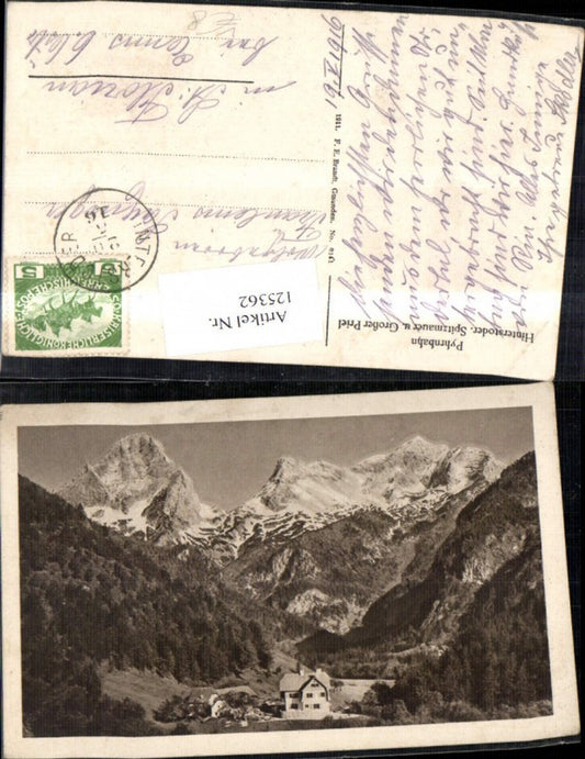 125362,Pyhrnbahn Hinterstoder Spitzmauer u. Gr. Priel 1916 pub Brandt 9141