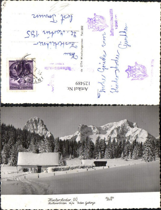 125489,Hinterstoder Huttererböden m. d. Toten Gebirge Winteransicht