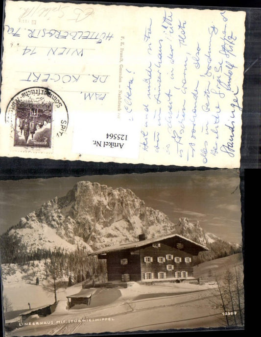 125564,Linzerhaus m. Stubwieswipfel Wurzeralm Spital a. Pyhrn Winteransicht