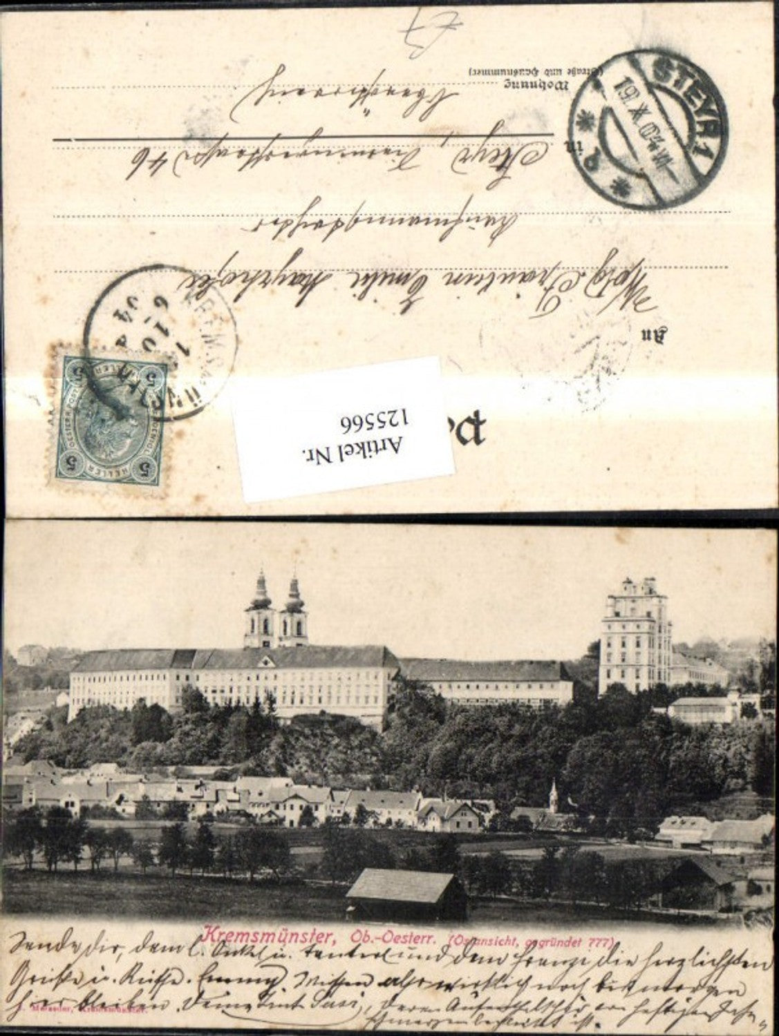 125566,Kremsmünster Ostansicht 1904