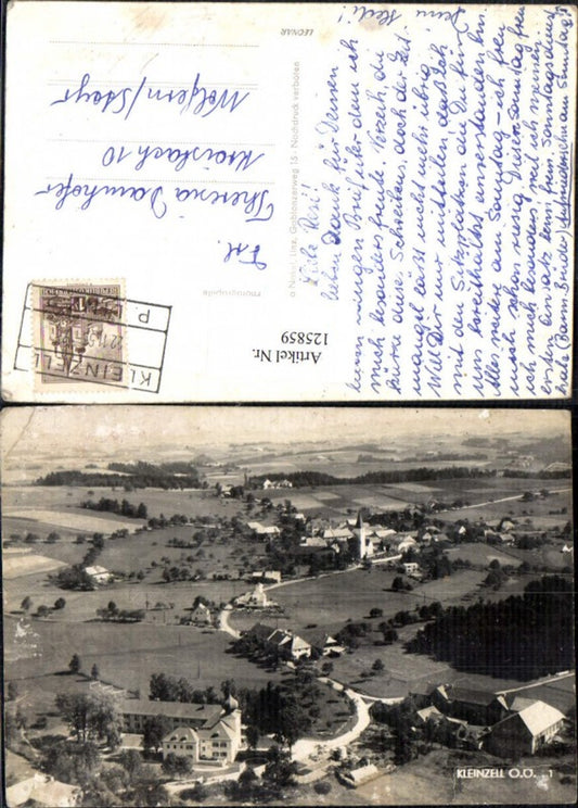 125859,Kleinzell b. Linz  Fliegeraufnahme 1953