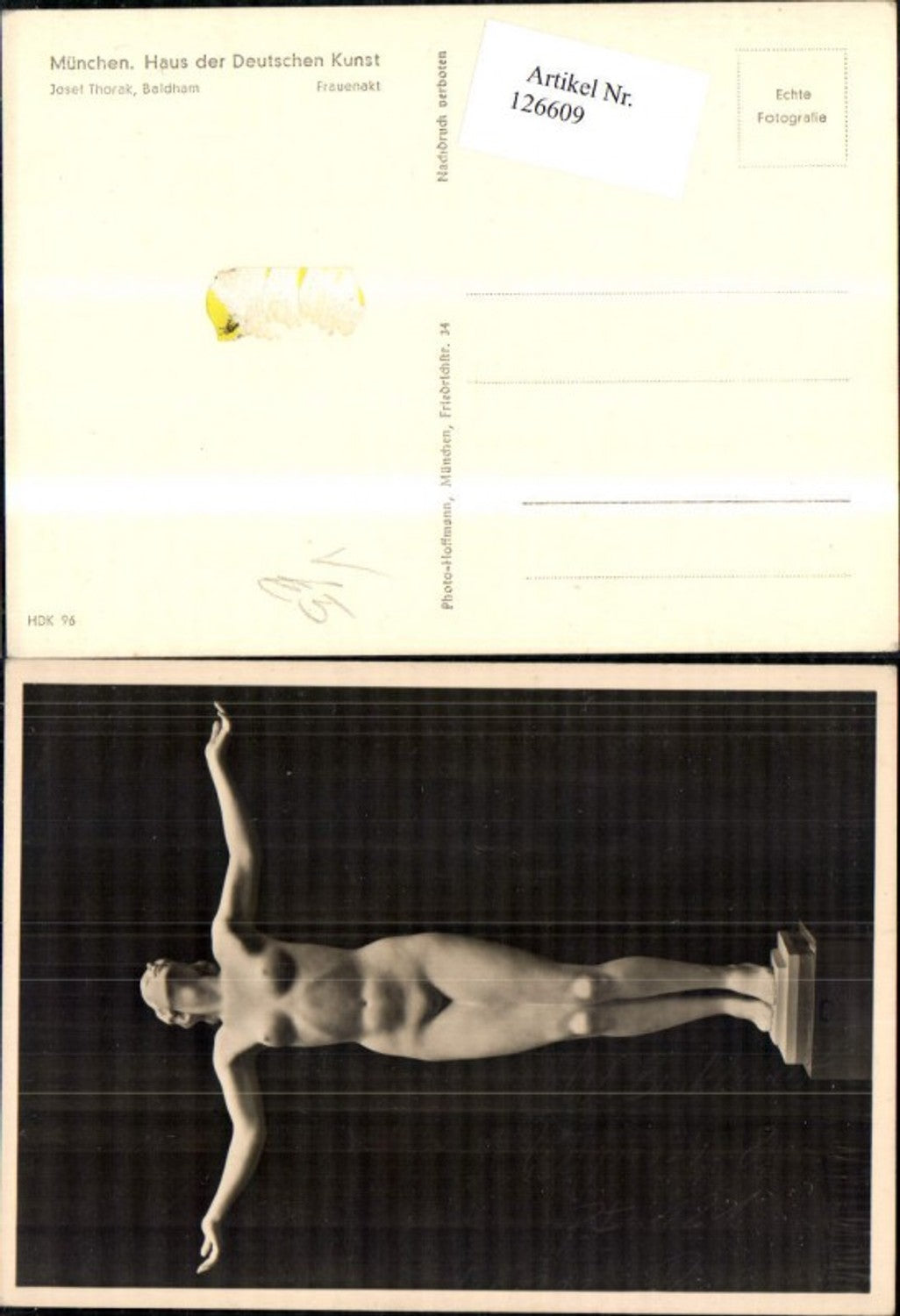 126609,Haus der Deutschen Kunst HDK 96 Frauenakt Akt Erotik