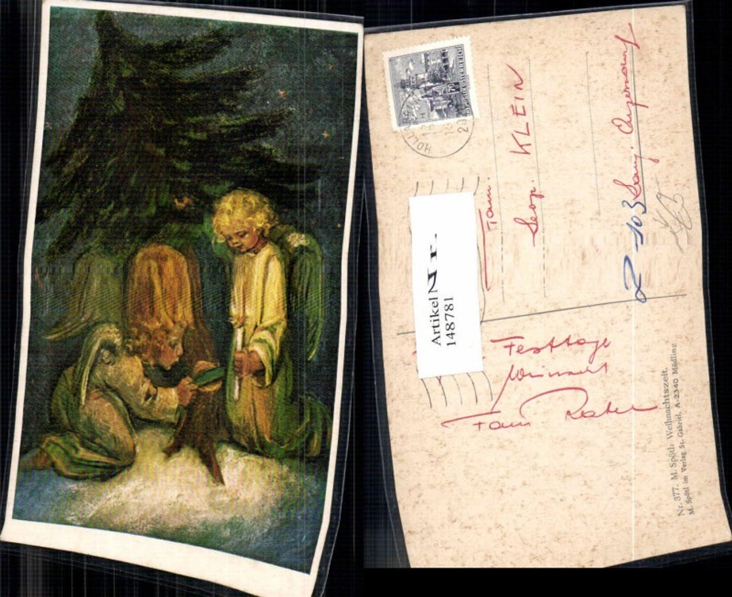 148781,M. Spötl Schwaz Nr. 377 Engel Weihnachten Weihnachtszeit
