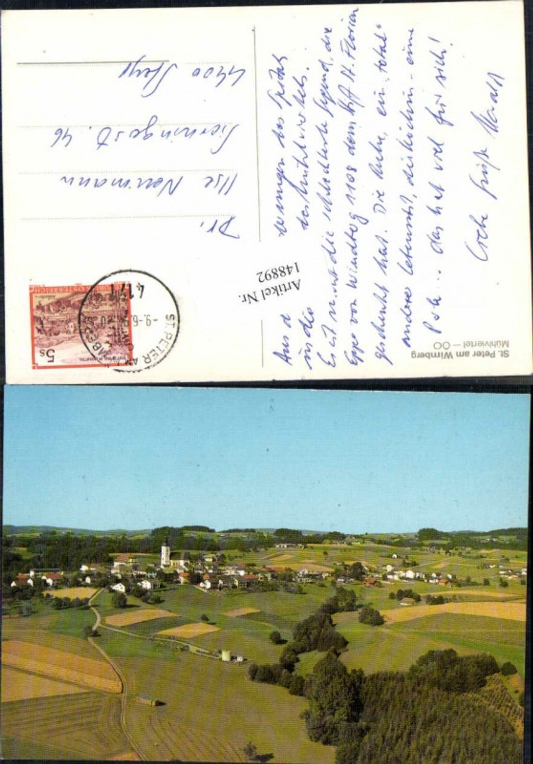 148892,Aerial photograph of St. Peter am Wimberg