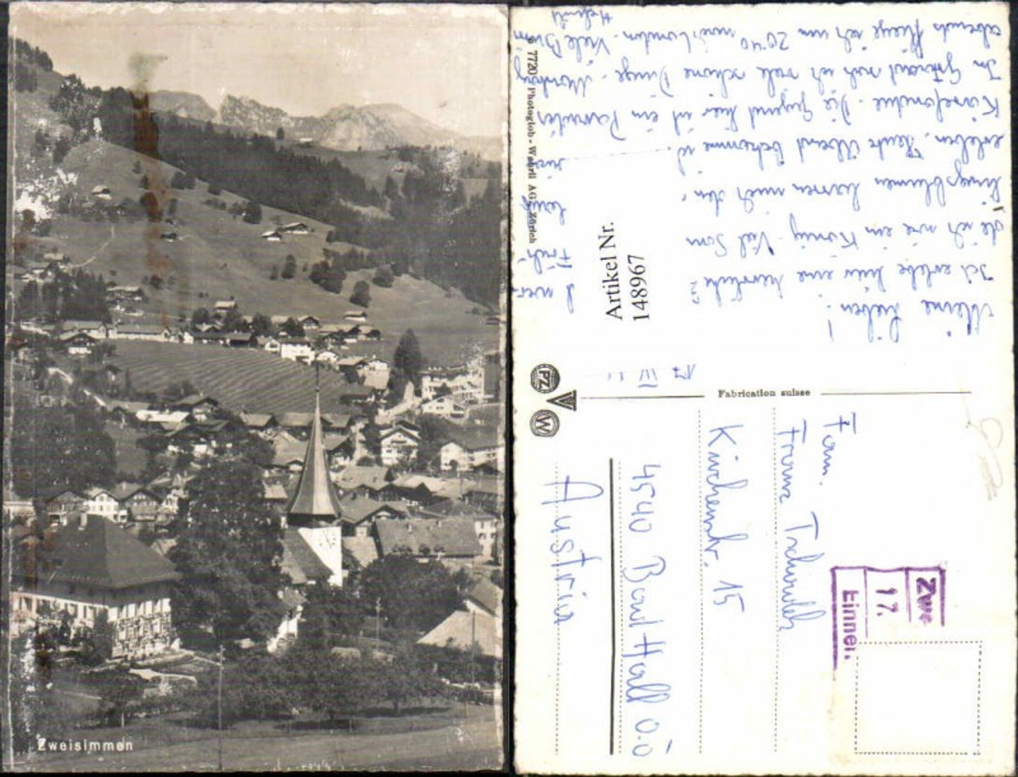 Alte Ansichtskarte – Old Postcard