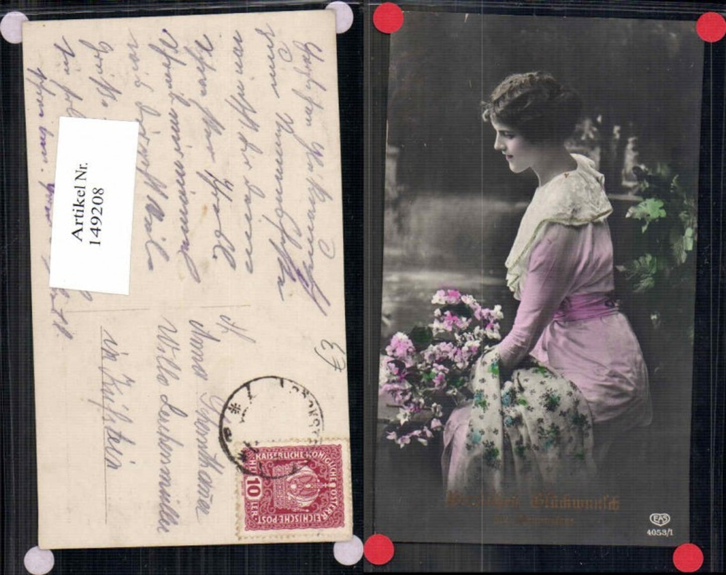 149208,Schöne Frau Blumen EAS 4053-1