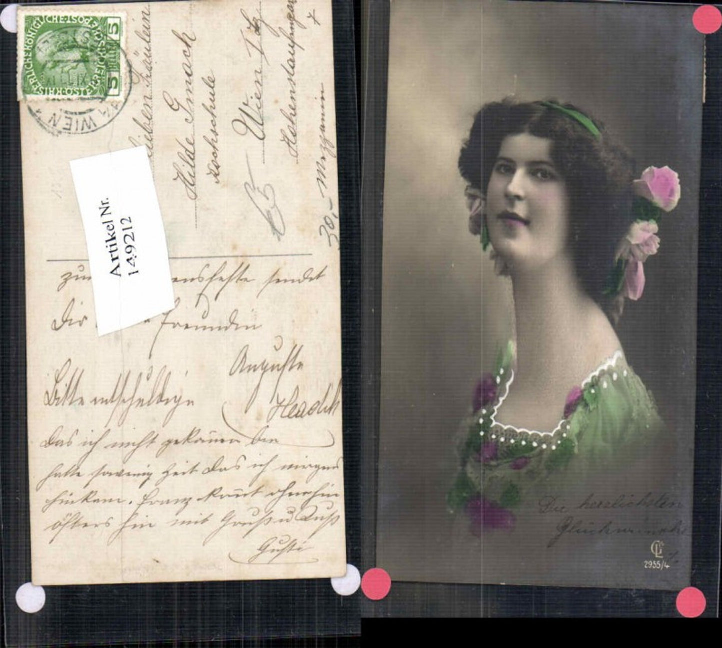 149212,GL Co Schöne Frau Blumen im Haar