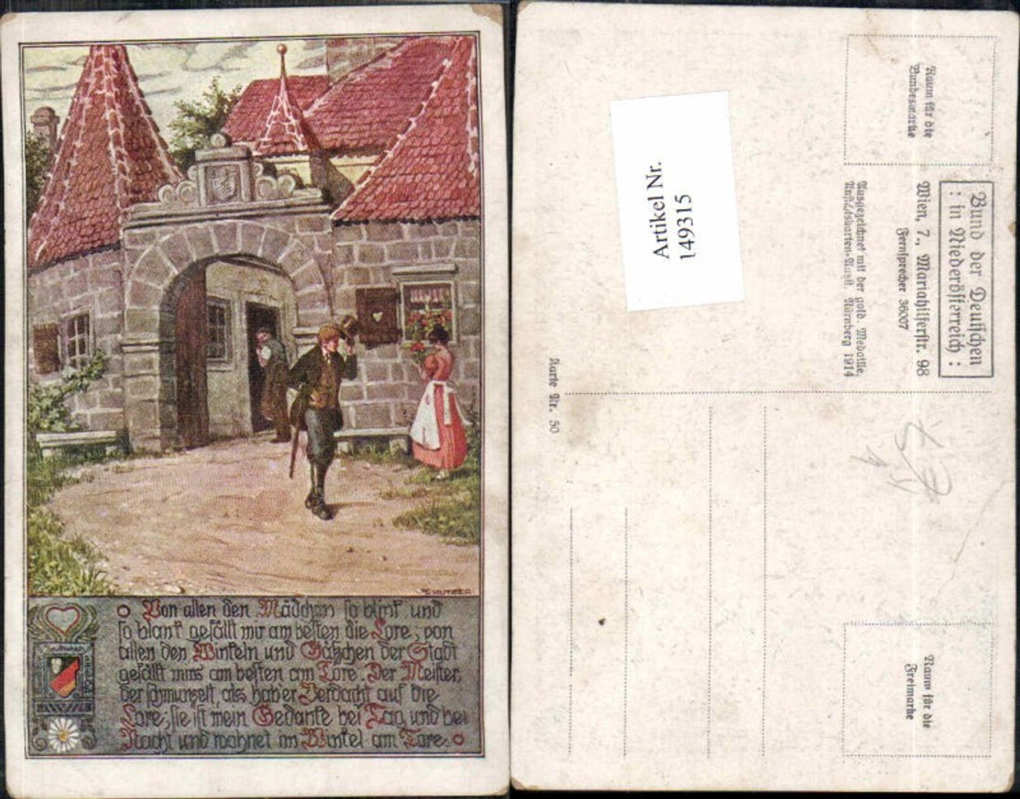 149315,Bund d. deutschen in Niederösterreich 50 Ernst Kutzer