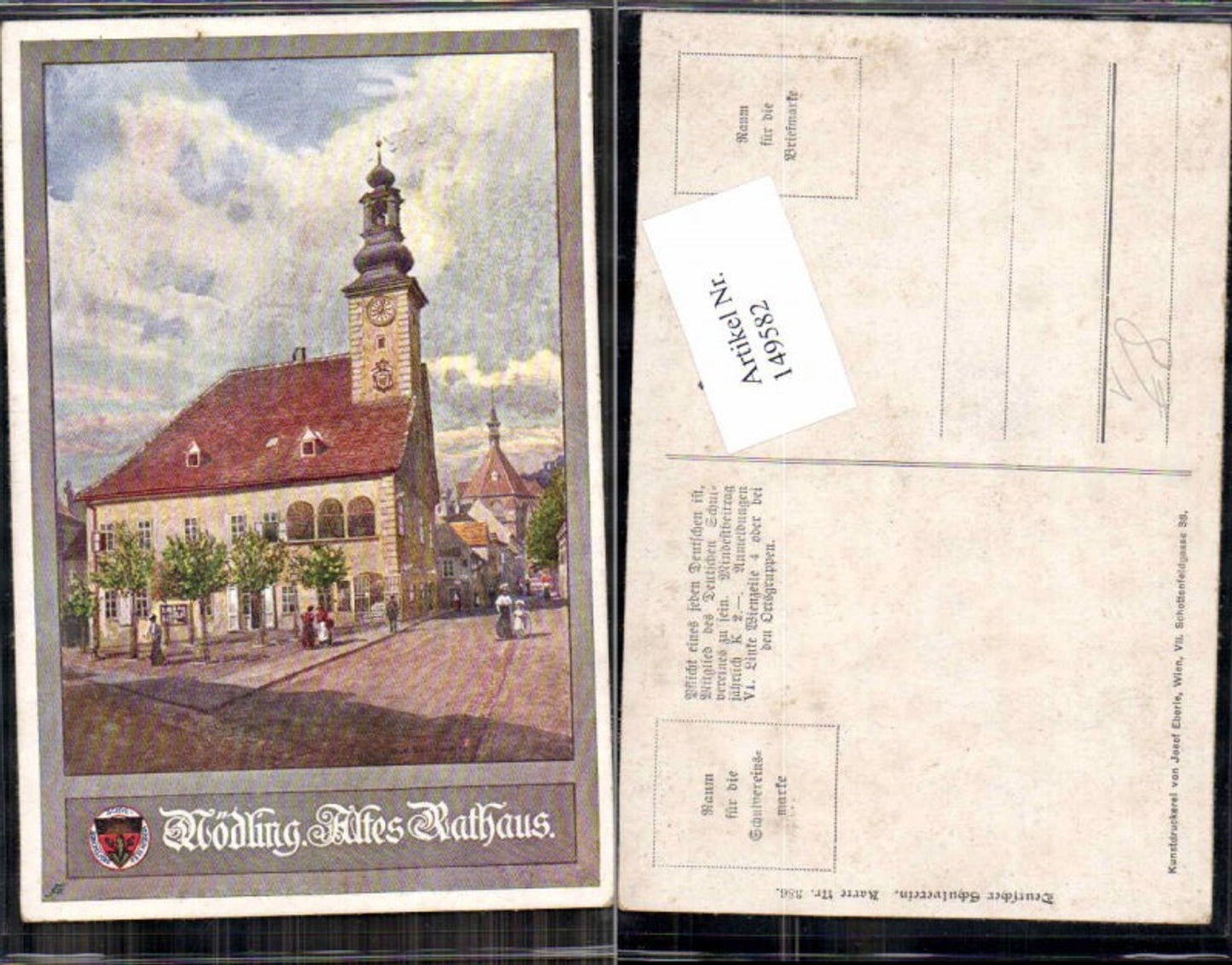 149582,Dt Schulverein 386 Mödling Altes Rathaus R. Schmidt sign.