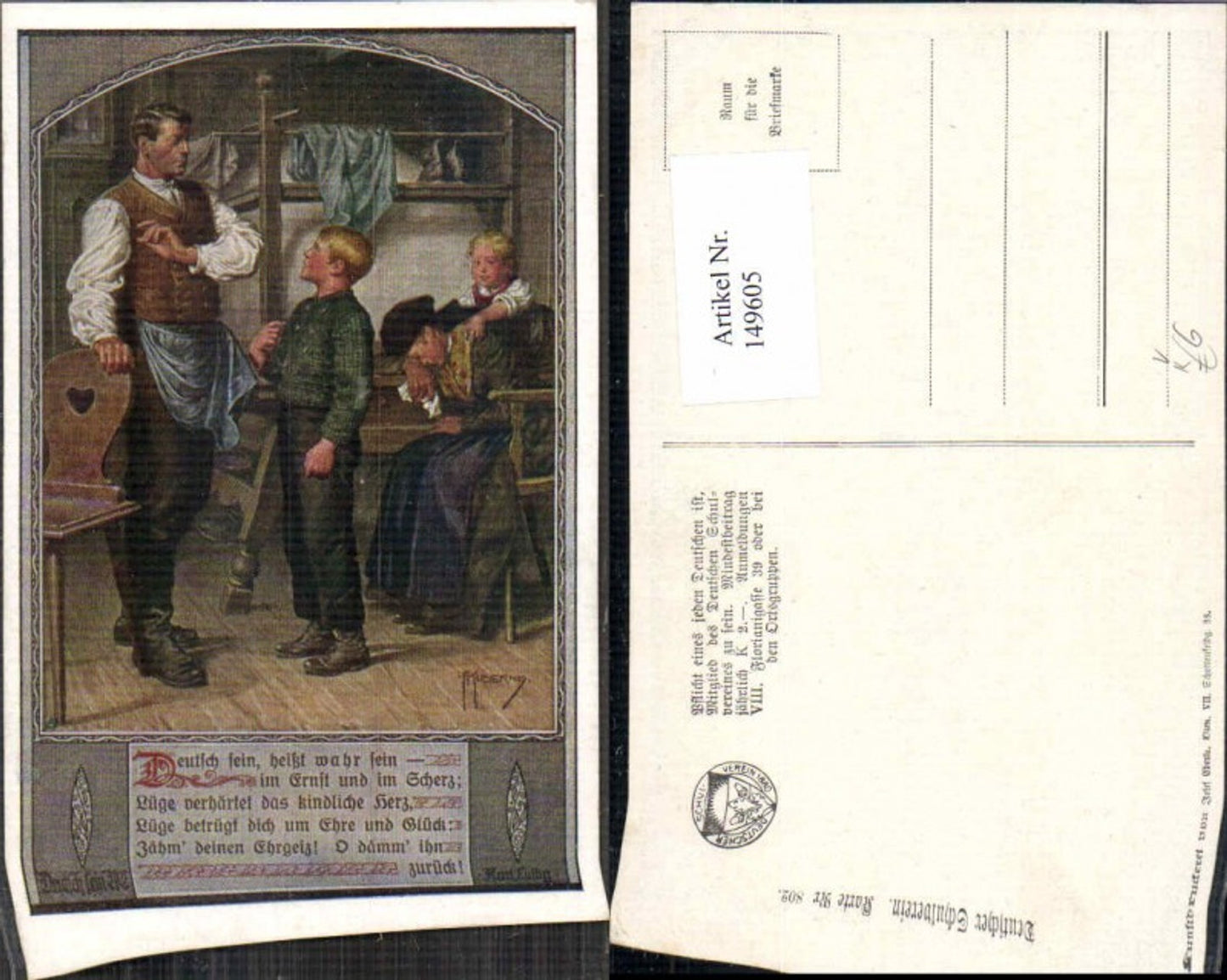 149605,Dt Schulverein 802 F. Kuderna Deutsch sein heisst