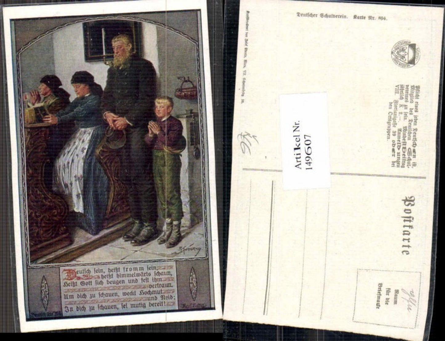 149607,Dt Schulverein 804 F. Kuderna  Deutsch sein heisst