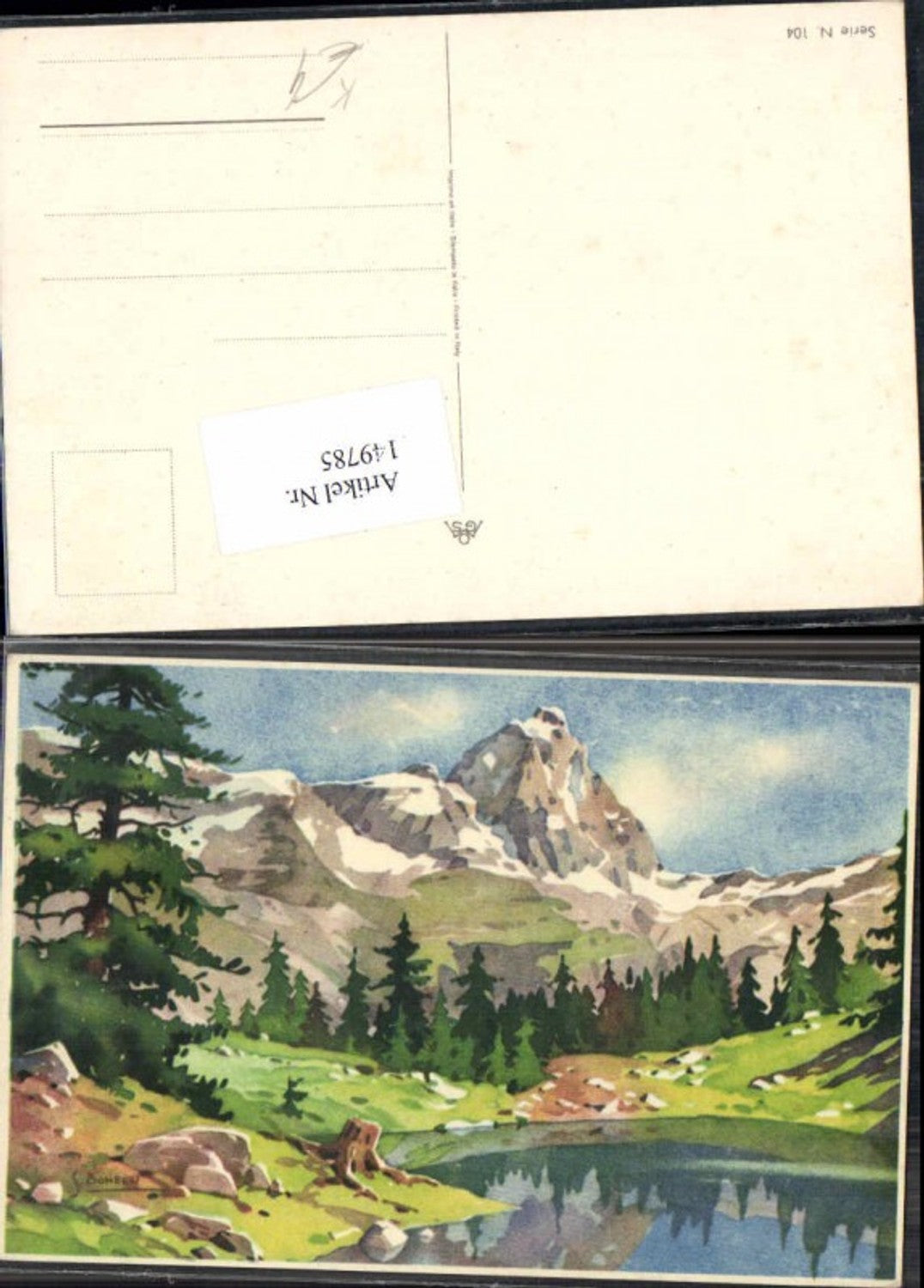 149785,S. Bonelli Künstlerkarte Berge Berglandschaft