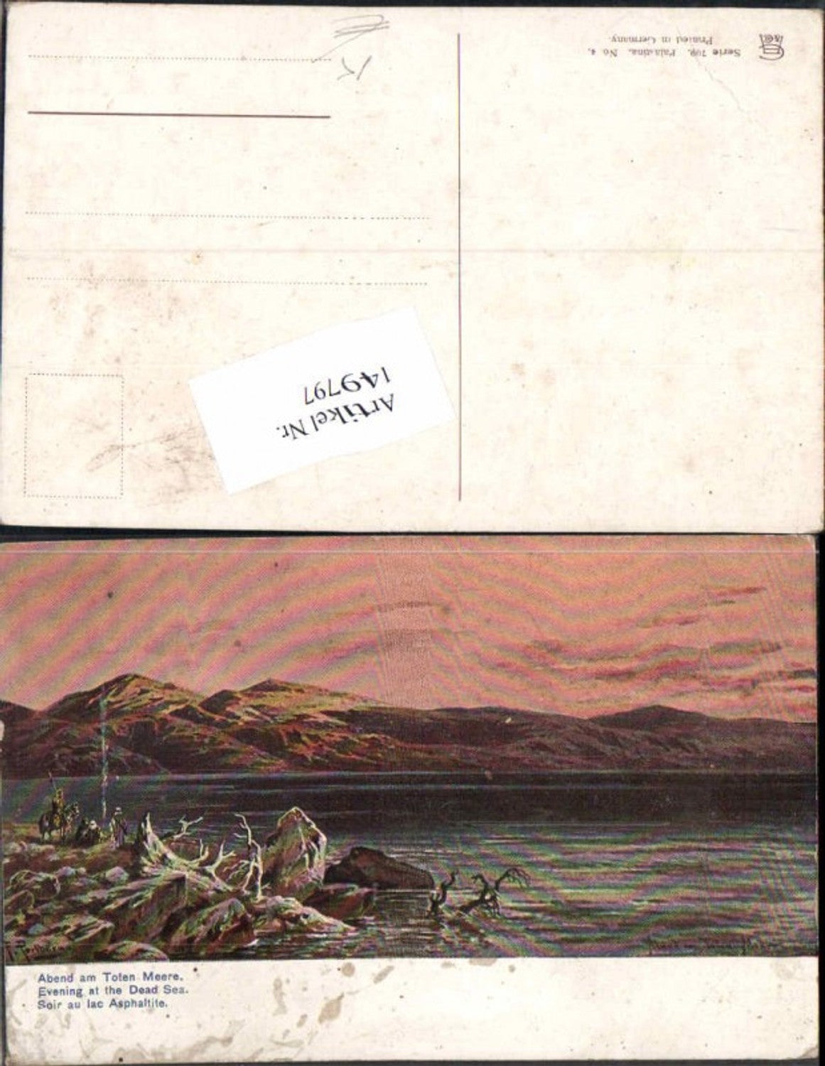149797,F. Perlberg Abend am Toten Meer Palästina
