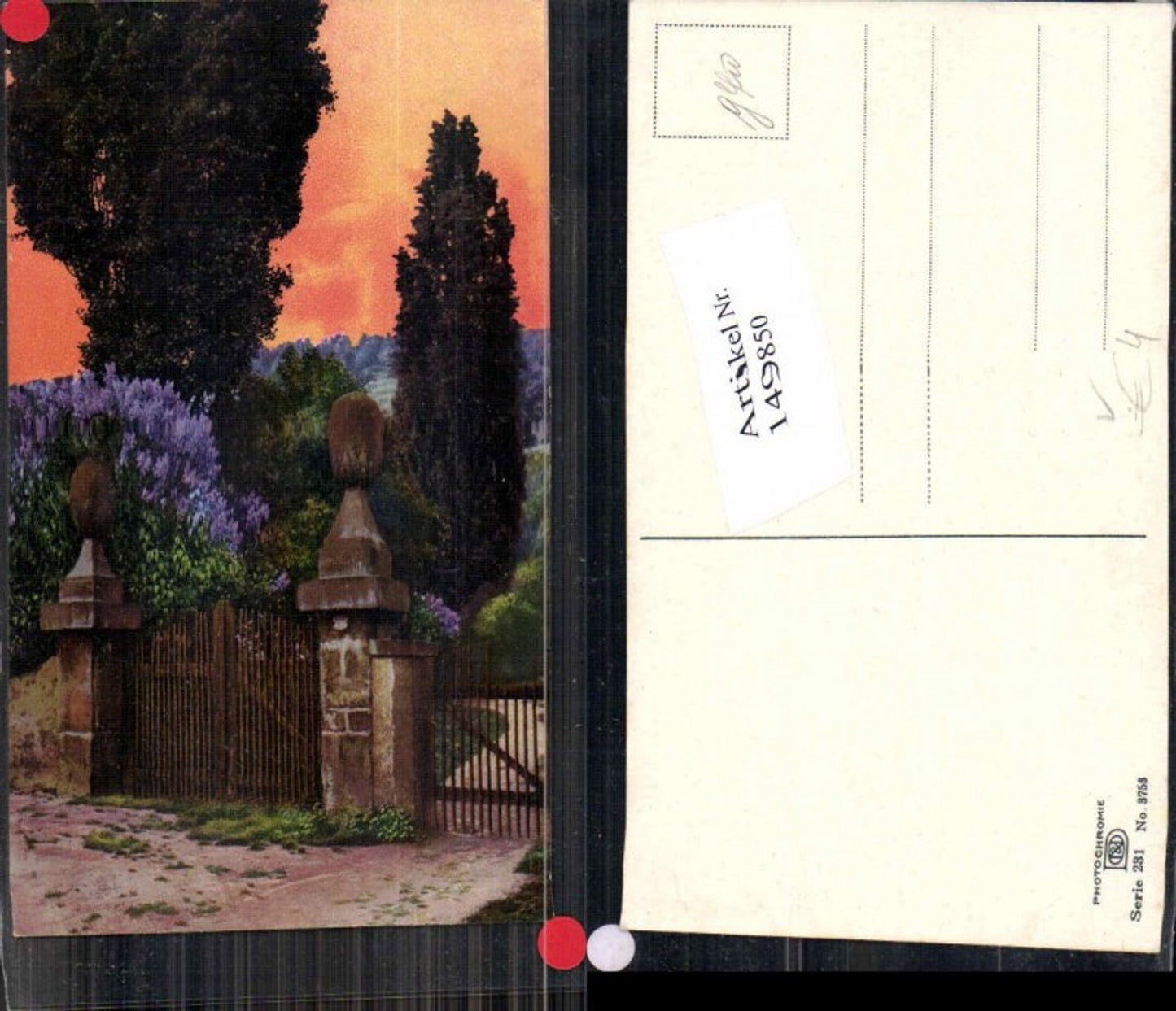 149850,Photochromie Nenke Ostermaier 231-3753 Dorf Bäume