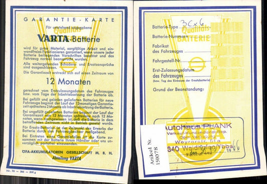 150078,Reklame AK Werbekarte Varta Batterien Waidhofen a.d. Ybbs