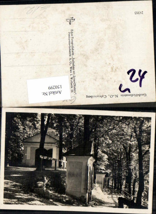 150299,Gross Hollenstein Calvarienberg Wegansicht 1930