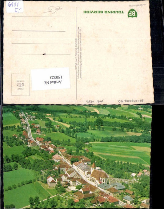 150323,Fliegeraufnahme Strengberg bei Amstetten Reklame BP 1984