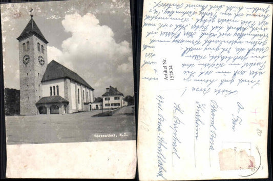 152834,Vestenthal bei Steyr Platz Kirche 1958