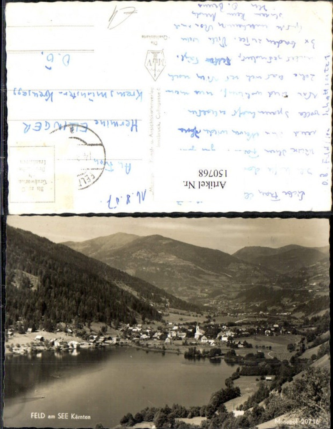 150768,Feld a. See Totale Nockberge Bad Kleinkirchheim 1957