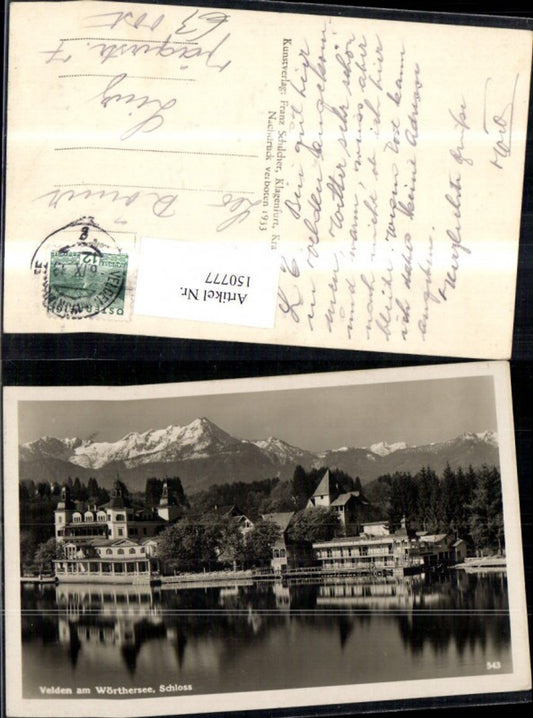 150777,Velden a. Wörthersee Ansicht Schloss 1933