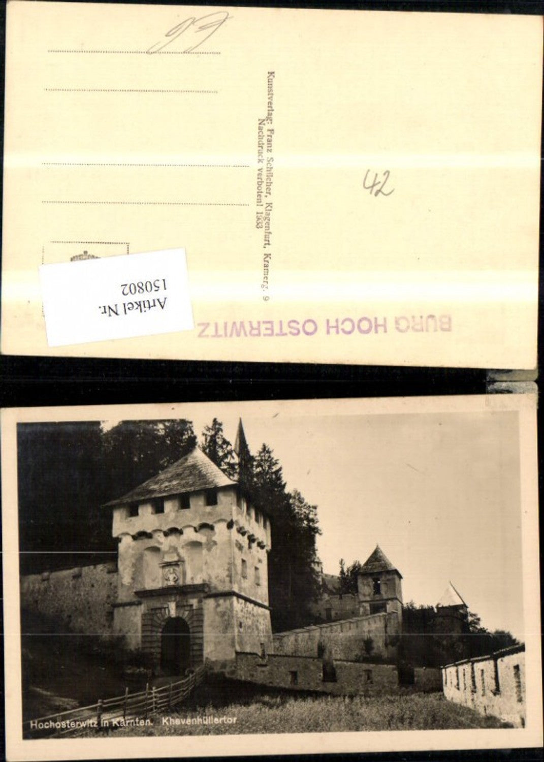 150802,St Veit a. d. Glan Hochosterwitz Ansicht Burg Khevenhüllertor