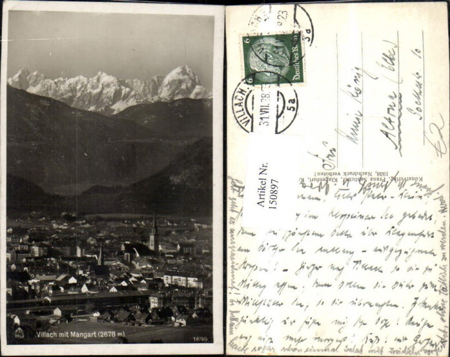150897, Villach near Mangart, view 1938
