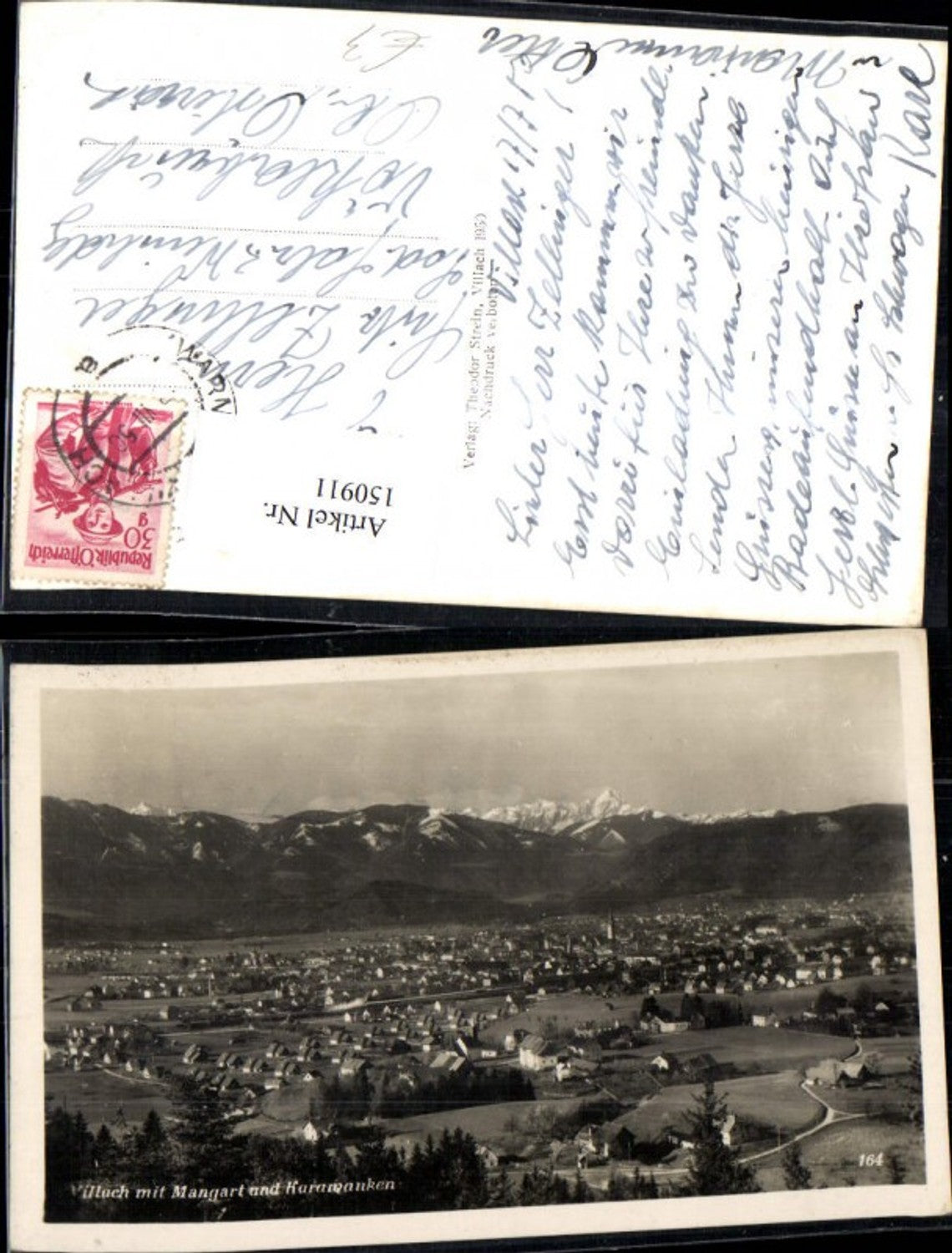 150911,Villach m. Mangart u. Karawanken Ansicht