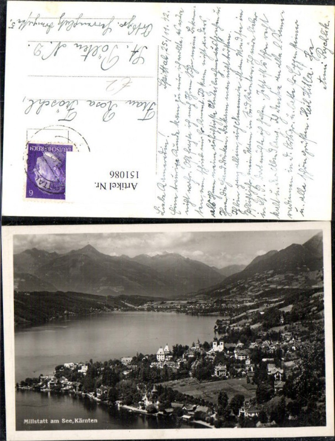 151086,Millstatt a. Millstättersee Ansicht 1942