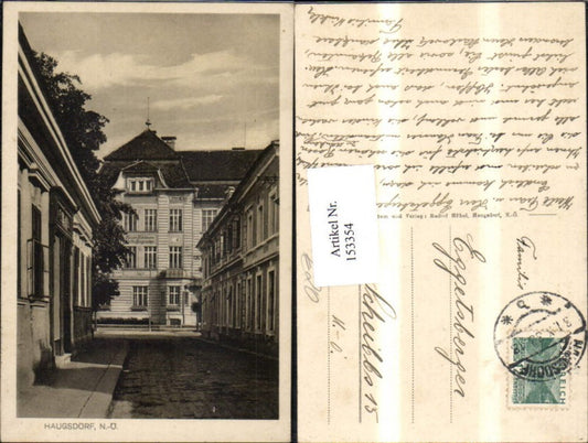 153354,Haugsdorf Strassenansicht 1933