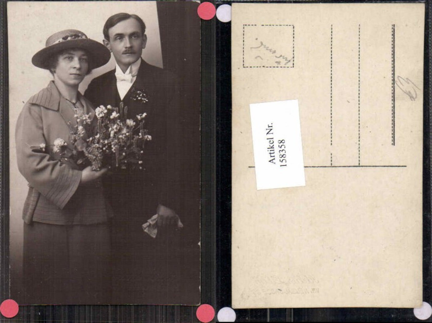 158358,Schöne Frau m. Hut Hutmode Atelier FotoAK