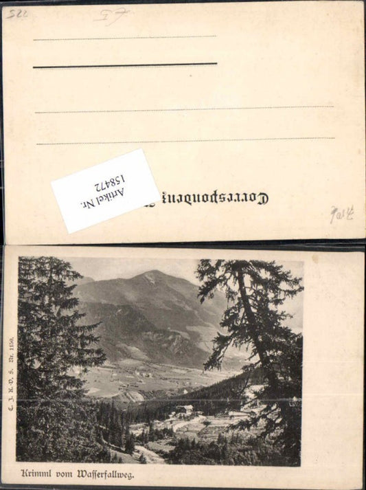 158472,Krimml vom Wasserfallweg 1900