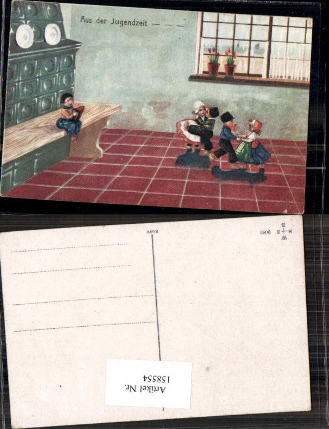 158554,Süsse Kinder Aus der Jugendzeit Kachelofen