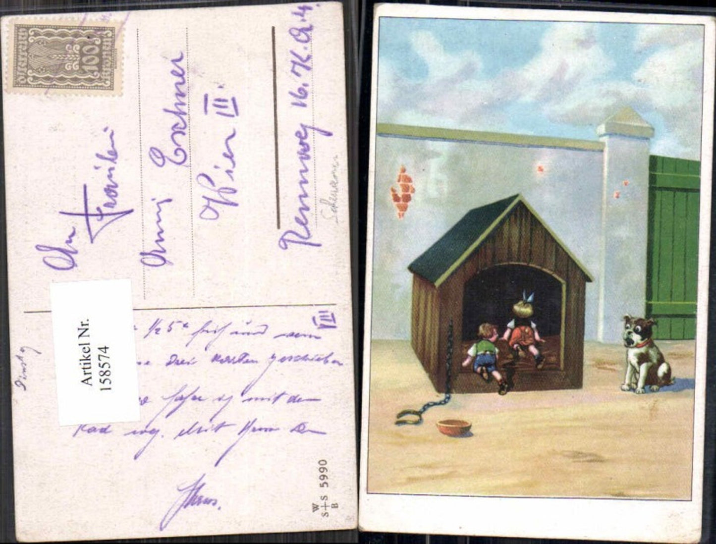 158574,Süsse Kinder Wohnungsnot Kinder Hundehütte Hund schaut erstaunt HUmor