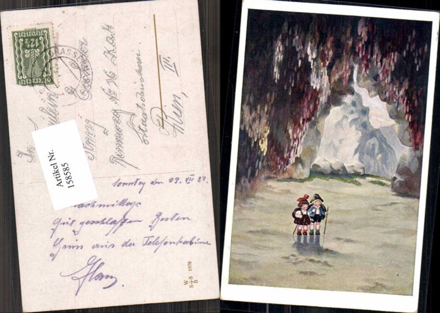 158585,Süsse Kinder in einer Höhle