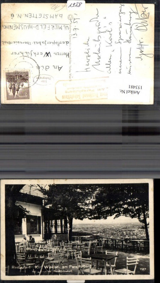 153481,Perchtoldsdorf Restaurant Karl Winkler a. Parapluiberg Ansicht Terrasse